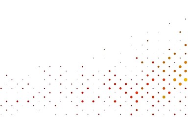 Light Orange vector pattern with spheres.