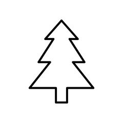 pine tree icon, line style