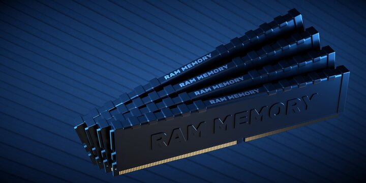 Four generic RAM memory modules.