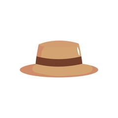 men hat icon, flat style