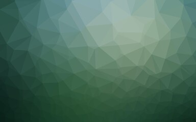 Dark Blue, Green vector abstract polygonal cover.