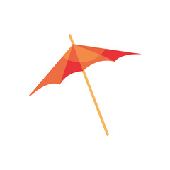 icon of beach parasol, flat style