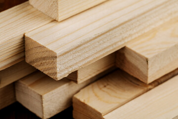 Wooden slats. Natural wood background texture of boards