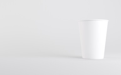 White Coffee Cup Mockup 3D illustration
