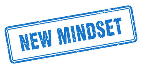 new mindset stamp. square grunge sign on white background