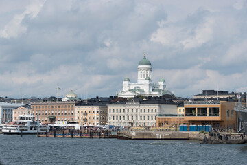 Helsinki city center and harbor