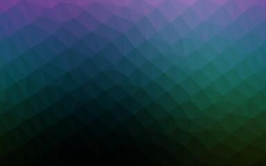 Dark Multicolor, Rainbow vector shining triangular template.