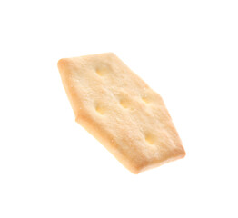 Crispy cracker isolated on white. Delicious snack