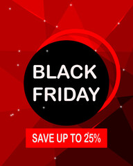 Vector Illustration of Abstract Black Friday Sale Poster