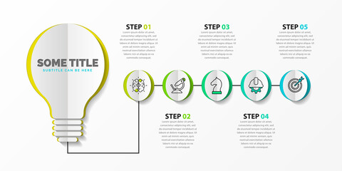 Infographic design template. Creative concept with 5 steps