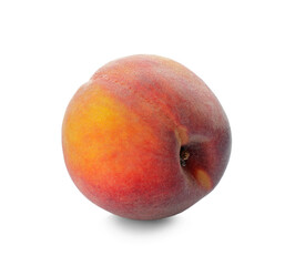 Delicious ripe juicy peach isolated on white
