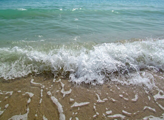 Coast of Miami Beach, Florida, USA. Beautiful view of the beach. Travel vacation concept.
