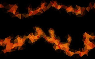 Fototapeta premium Light Orange vector low poly texture.