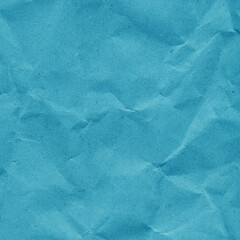 Blue vintage and old looking crumpled paper background. Retro cardboard texture. Grunge paper for drawing. Ancient book page. Present wrapping.