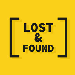 Lost and found design. Clipart image.