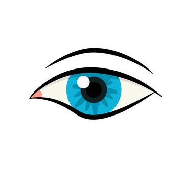 Eye icon. Clipart image isolated on white background.