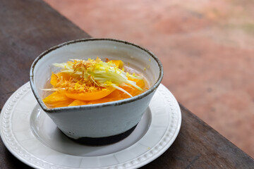 Pungent orange Thailand dessert food