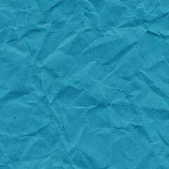 Blue vintage and old looking crumpled paper background. Retro cardboard texture. Grunge paper for drawing. Ancient book page. Present wrapping.