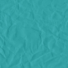 Blue vintage and old looking crumpled paper background. Retro cardboard texture. Grunge paper for drawing. Ancient book page. Present wrapping.