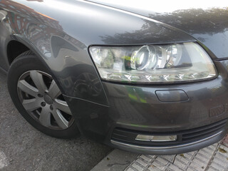 felga aluminium samochód lampa przód motoryzacja © Piotr