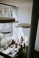 Multiethnic business people working together in the office