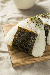 Homemade Japanese Tuna Mayo Onigiri Rice Balls