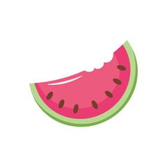 icon of watermelon fruit, flat style