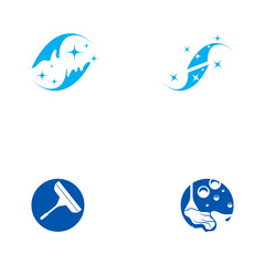 Fototapeta na wymiar Set Cleaning logo and symbol ilustration vector template