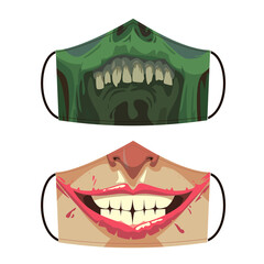 printing on protective masks vector