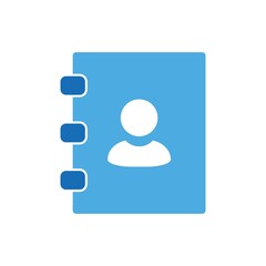 Phone Book Flat Icon Color Design Vector Template Illustration