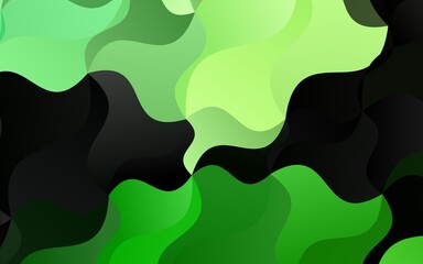 Light Green vector template with bent lines.