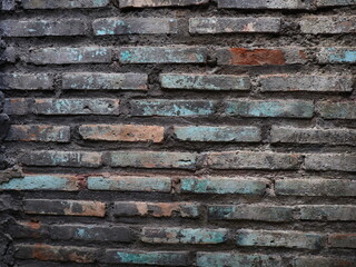 Naklejka premium Quirky vintage grunge brick wall background