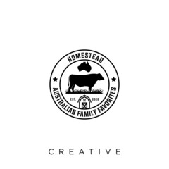 homestead farm logo design vector icon symbol
