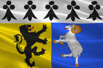 Flag of Finistere in Brittany, France