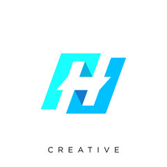 h initials logo design vector icon symbol luxury