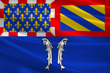 Flag of Montbard in Beaune of Cote-dOr of Burgundy, France