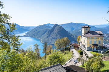 Panorama of Lake Lugano, Switzerland