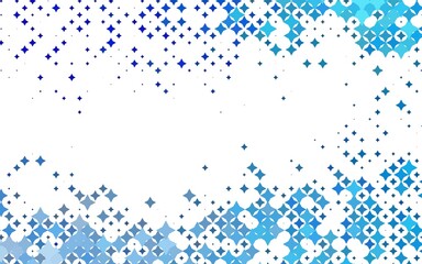 Obraz premium Light BLUE vector background with colored stars.