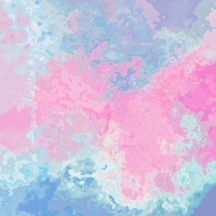 abstract stained pattern texture square background cute baby pastel pink blue violet color - modern painting art - watercolor splotch effect