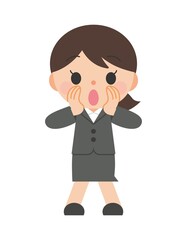 大声 スーツ 女性