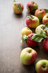 Naklejka na ściany i meble ripe apples on a table