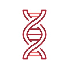 DNA Flat Icon Color Style Design Vector Template Illustration