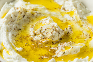 Homemade Yogurt Labneh Cheese Dip