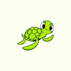 turtle cartoon vector graphic 