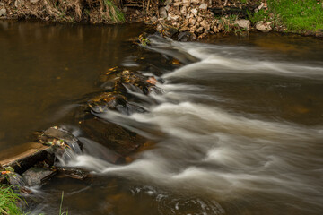 Kremzsky creek near confluence with Krasetinsky creek under railway bridge