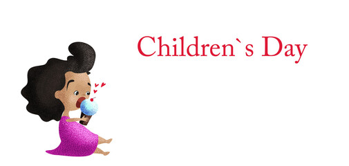 world children's day poster design. Image of a cute lively bright child. Perfect for banners and flyers. EPS10.