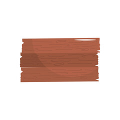 icon of blank wooden billboard, flat style