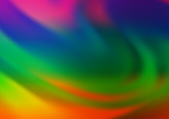 Dark Multicolor, Rainbow vector blurred shine abstract template.