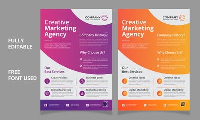 Corporate business flyer design.
Creative flyer template.