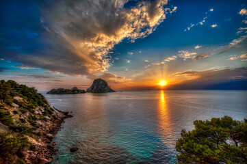 Fototapeta na wymiar The magnetic island of Es Vedra - Ibiza